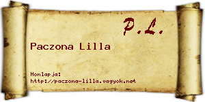 Paczona Lilla névjegykártya